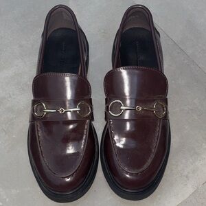 American Eagle Brown/Wine Loafers with gold Metal Detail